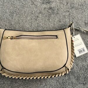 Vegan Beige Crossbody Bag